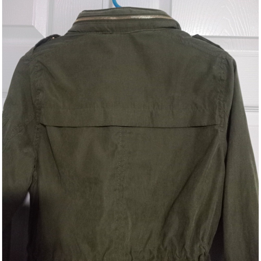 Trendy Army Vibes Lightweight Hooded Jacket By Iris Basic & Contemporary Size S - Picture 5 of 5